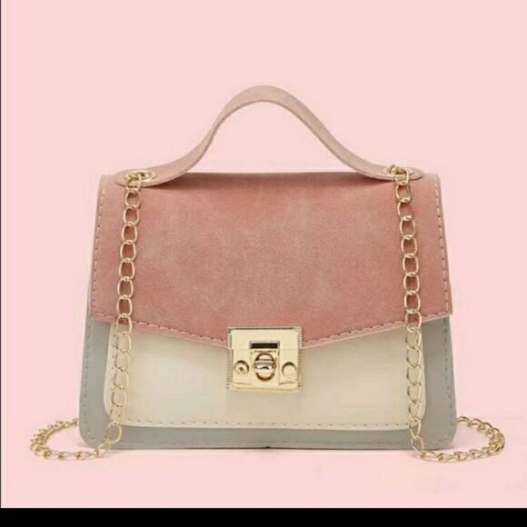 GIRLS 1ST BAG New mini bag Faux Leather pinks & blues Goldtone hardware … - Picture 6 of 16